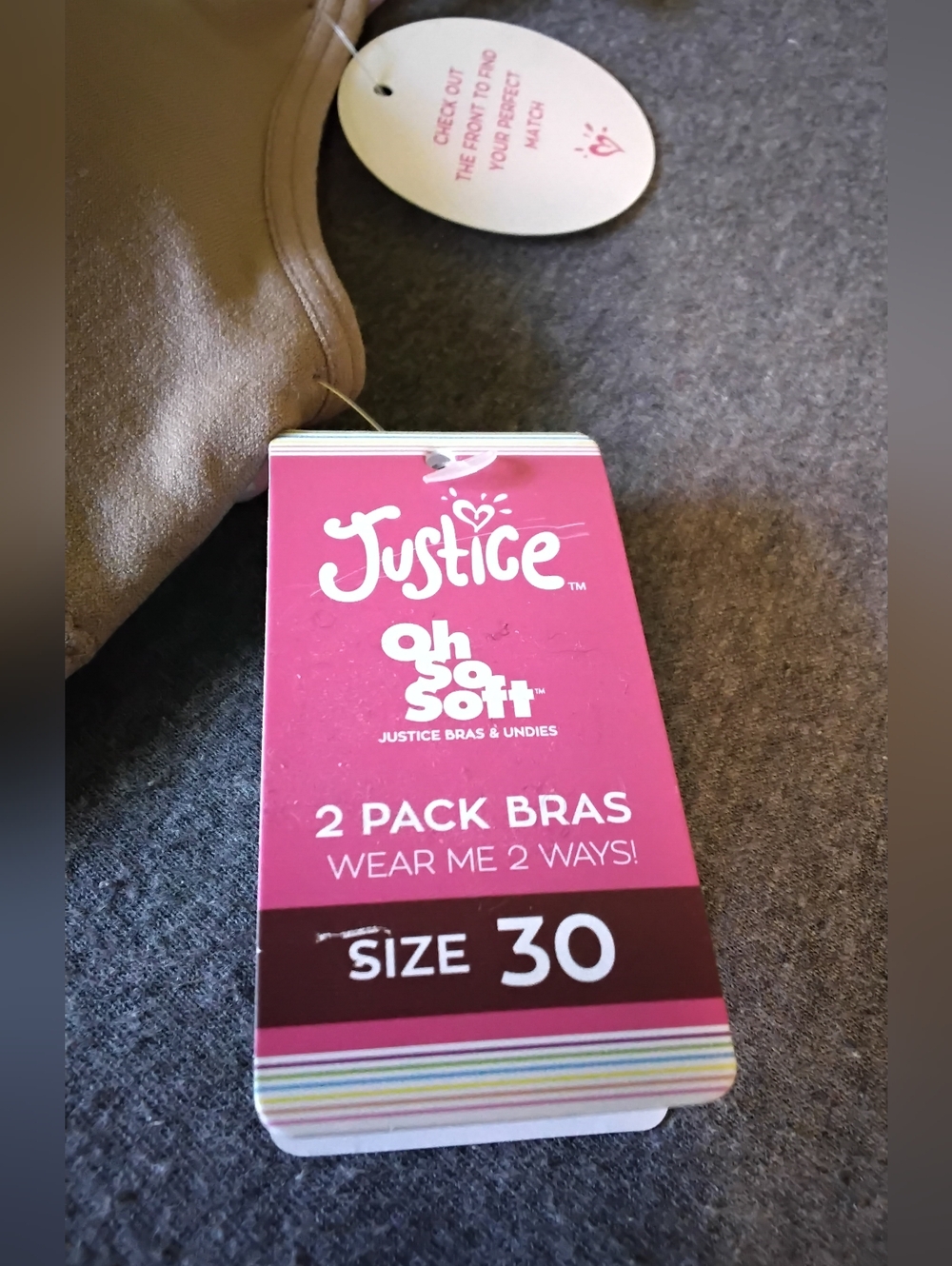 Justice Girls Training Bra Bundle Size 30 NWT Seamless Racerback 2-Pack - Picture 3 of 4